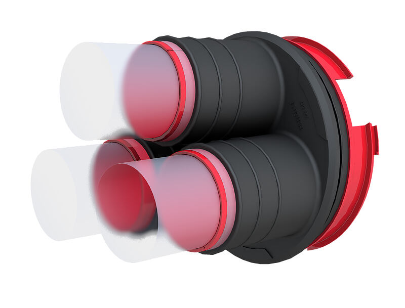 系统盖 - 采用弹性体收缩技术进行电缆密封