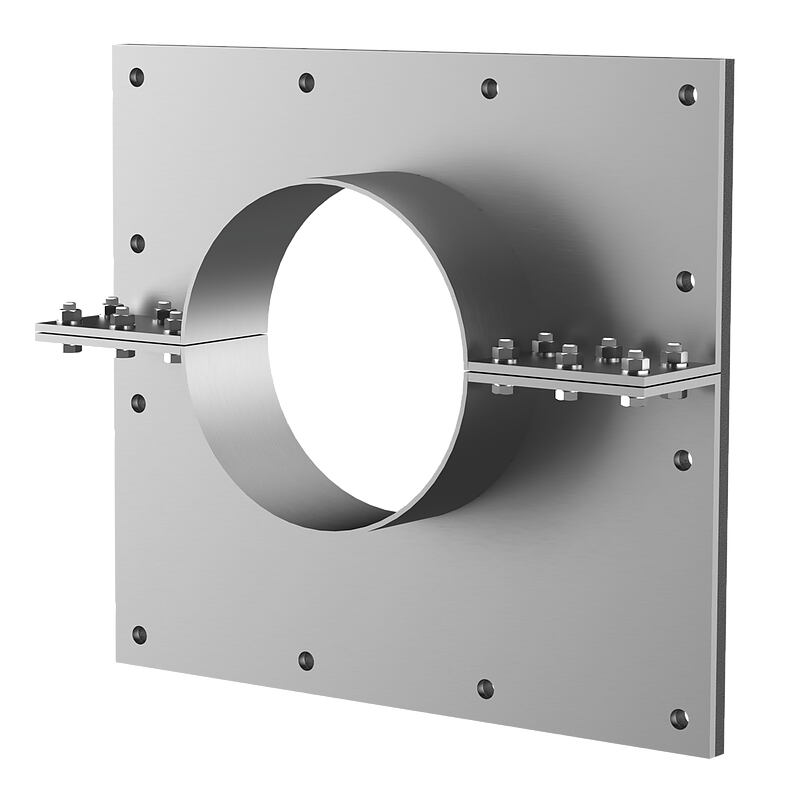 Stainless steel flange split - for retrofit installation